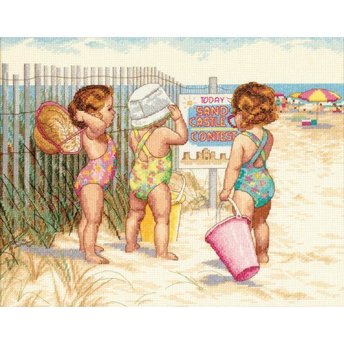 (image for) Beach Babies Counted Cross Stitch Kit